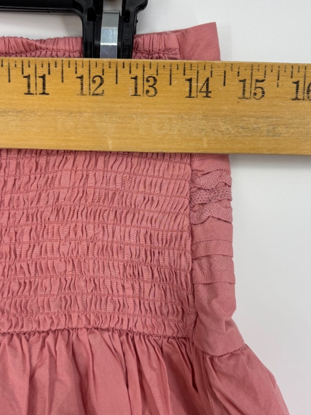 A New Day Womens Medium Pull-On Midi Skirt Blush Pink Smocked Waist Boho - Picture 7 of 9